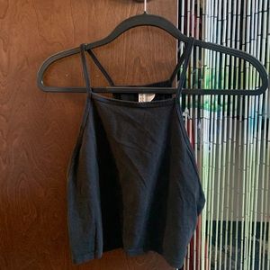 Basic black halter tank top